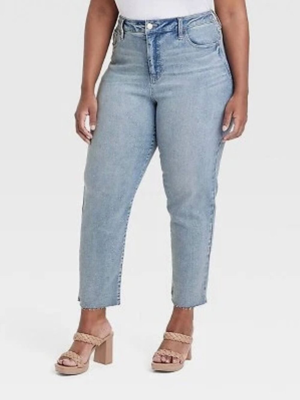Ava & Viv Light Blue Cropped Ankle Jeans Size 18